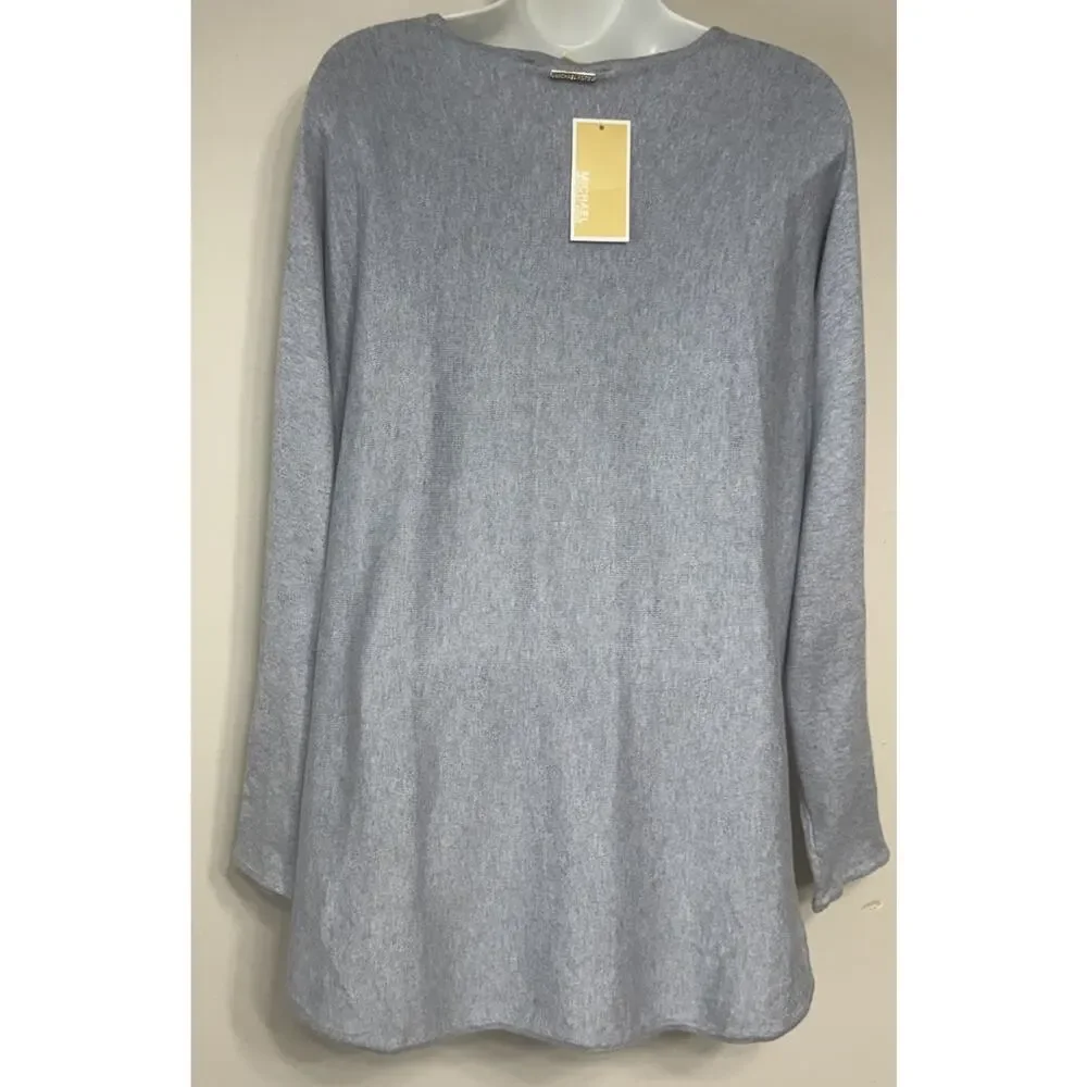 Michael Kors Sweater Women’s Size Medium Chambray Pull-over Long Sleeve NEW
